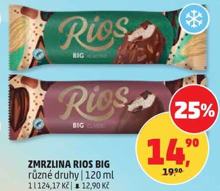 ZMRZLINA RIOS BIG různé druhy, 120 ml