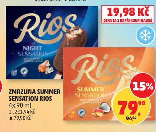 ZMRZLINA SUMMER SENSATION RIOS, 4x 90 ml
