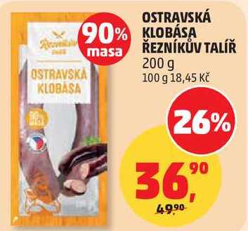 OSTRAVSKÁ KLOBÁSA ŘEZNÍKŮV TALÍŘ, 200 g