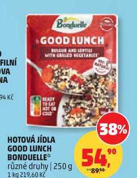 HOTOVÁ JÍDLA GOOD LUNCH BONDUELLE různé druhy, 250g  