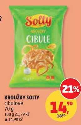CIBULE KROUŽKY SOLTY cibulové, 70 g  