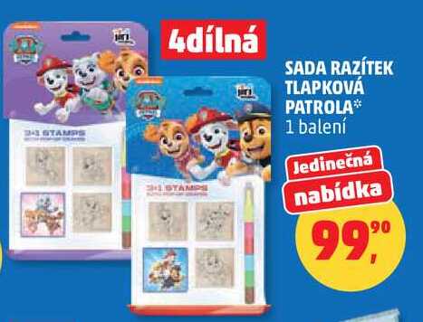 SADA RAZÍTEK TLAPKOVÁ PATROLA, 1 balení  