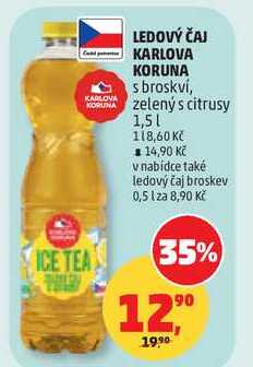 LEDOVÝ ČAJ KARLOVA KORUNA s broskvi, 1,5 l 