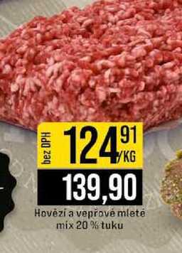 Hovězí a vepřové mleté mix 20% tuku 1kg