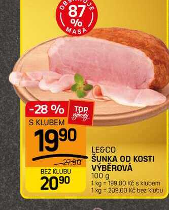 ŠUNKA OD KOSTI VÝBĚROVÁ 100 g 