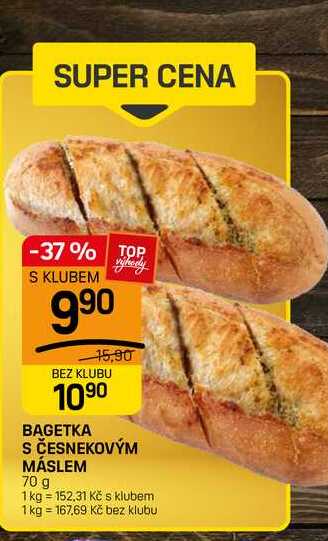 BAGETKA S ČESNEKOVÝM MÁSLEM 70 g 