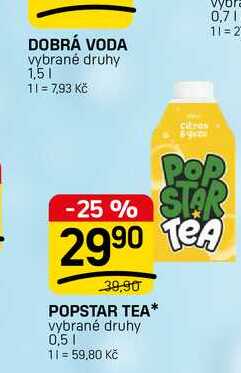 POPSTAR TEA* vybrané druhy 0,5l