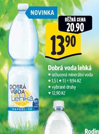 Dobrá voda lehká, 1,5 l
