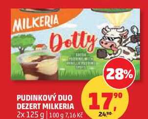 PUDINKOVÝ DUO DEZERT MILKERIA, 2x 125 g 