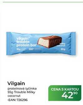 Vilgain proteinová tyčinka 55g Trouble Milky coconut 
