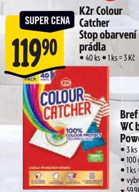 K2r Colour Catcher Stop obarvení prádla, 40 ks