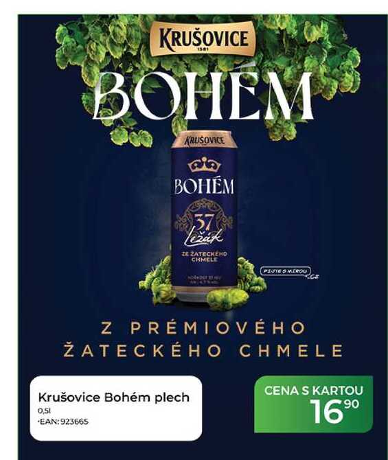 Krušovice Bohém plech 0,5 l v akci