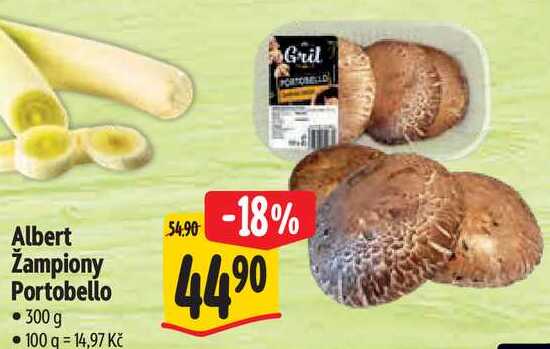 Albert Žampiony Portobello, 300 g