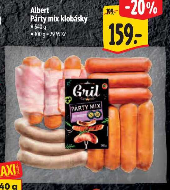 Albert Párty mix klobásky, 540 g