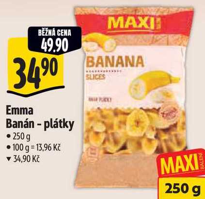Emma Banán - plátky, 250 g 