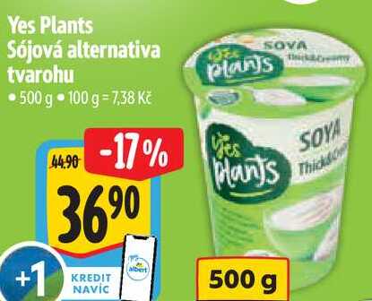 Yes Plants Sójová alternativa tvarohu, 500 g 