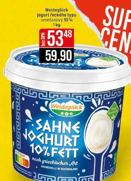 Weideglück jogurt řeckého typu smetanový 10% 1kg 