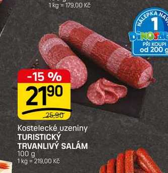 TURISTICKÝ TRVANLIVÝ SALÁM 100 g 