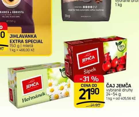 ČAJ JEMČA vybrané druhy 24-54 g 