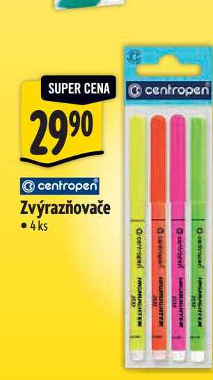 Zvýrazňovače 4 ks
