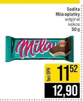 Sedita Mila oplatky original kokos 50 g