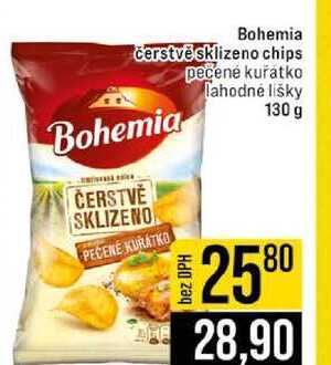 Bohemia čerstvě sklizeno chips pečené kuřatko lahodné lišky 130 g 