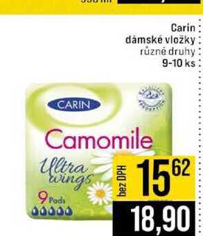 Carin dámské vložky různé druhy 9-10 ks 