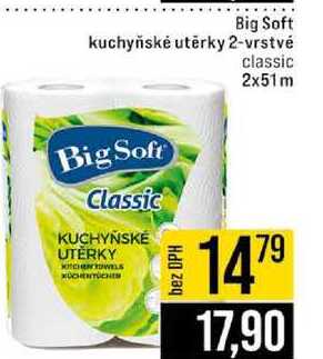 Big Soft kuchyňské utěrky 2-vrstvé 