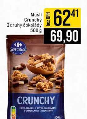 Müsli Crunchy 3 druhy čokolády 500 g 