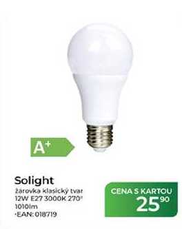 A+ Solight žarovka klasický tvar 12W E27 3000K 270° 1010im 