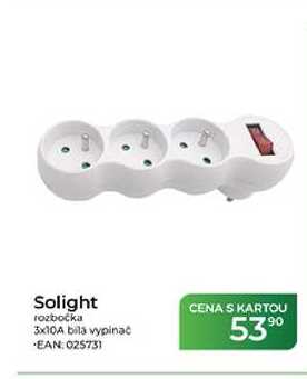 Solight rozbočka 3x10A bila vypinac