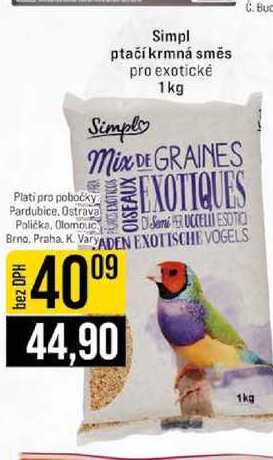 Simpl ptačí krmná směs pro exotické 1kg 