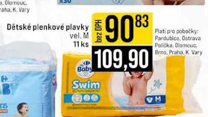 Dětské plenkové plavky vel. M 11 ks 