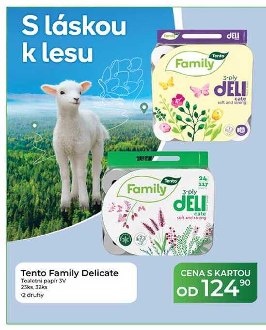 Tento Family Delicate Toaletni papir 3V 23ks, 32ks 