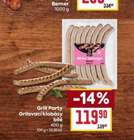 Grill Party Grilovací klobásy bílé 400 g