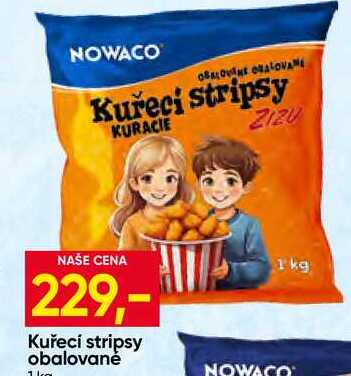 NOWACO Kuřecí stripsy obalované 1 kg 