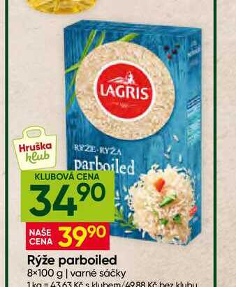 LAGRIS Rýže parboiled 8×100 g varné sáčky 
