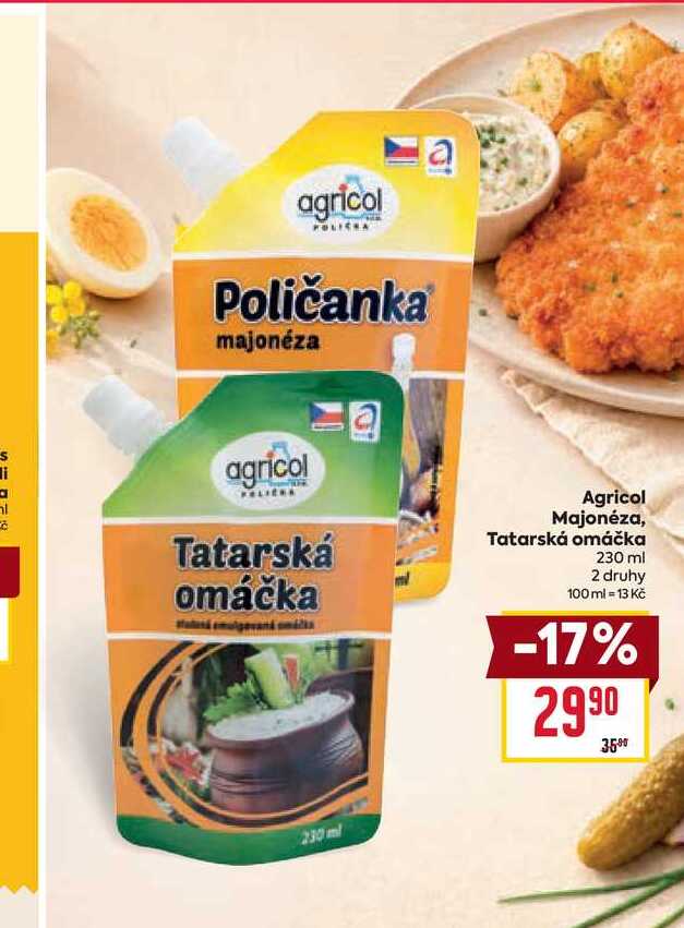 Agricol Majonéza, Tatarská omáčka 230 ml