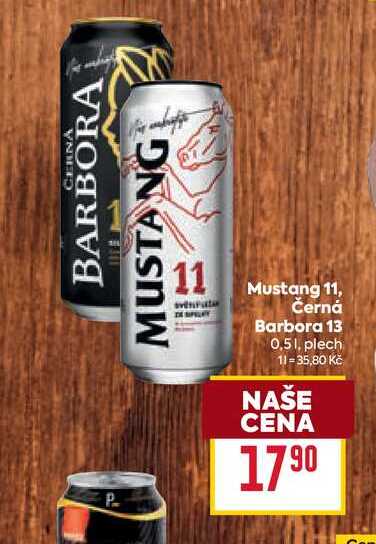 Mustang 11, Černá Barbora 13 0,51, plech