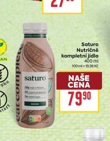 Saturo Nutričně kompletní jídlo 400 ml 