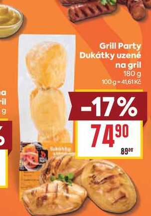 Grill Party Dukátky uzené na gril 180 g 