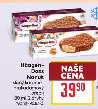 Häagen- Dazs Nanuk slaný karamel, makadamový ořech 80 ml