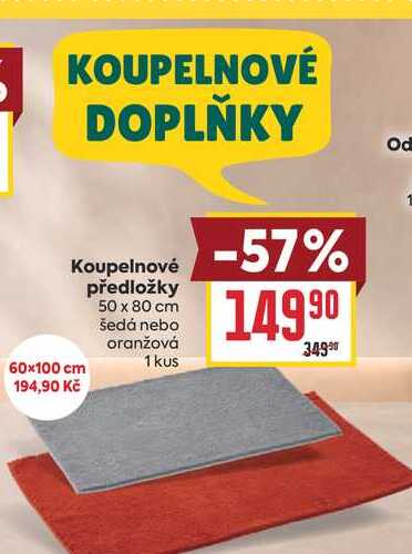 Koupelnové předložky 50 x 80 cm 
