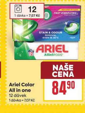 Ariel Color All in one 12 dávek