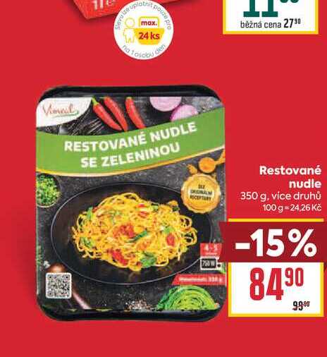 Restované nudle 350 g