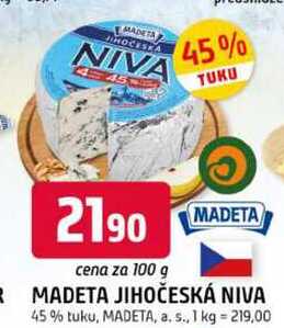 MADETA JIHOČESKÁ NIVA 45% tuku, 100g