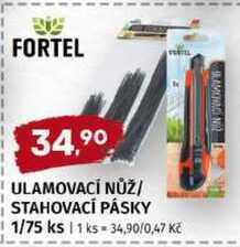 ULAMOVACÍ NŮŽ/ STAHOVACÍ PÁSKY 1/75 ks