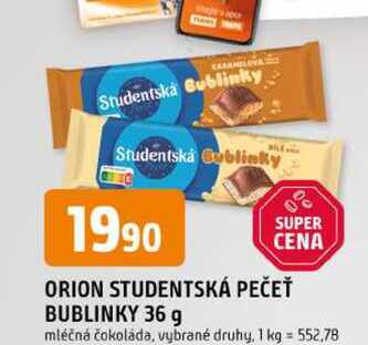 STUDENTSKÁ PEČEŤ BUBLINKY 36 g 
