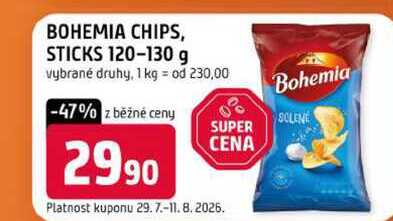 BOHEMIA CHIPS, STICKS 120-130 g 