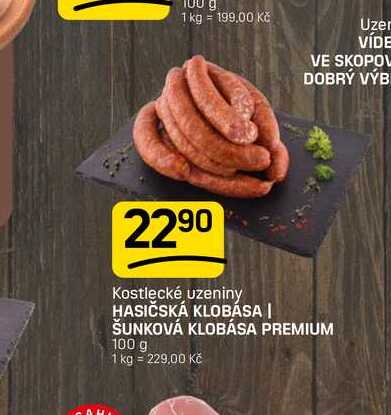 HASIČSKÁ KLOBÁSA | ŠUNKOVÁ KLOBÁSA PREMIUM 100 g